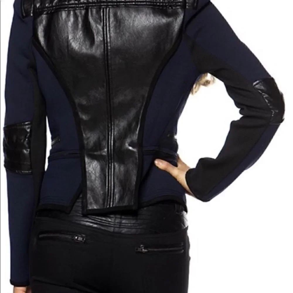 Vegan Leather Fall Moto Jacket - Picture 8 of 8